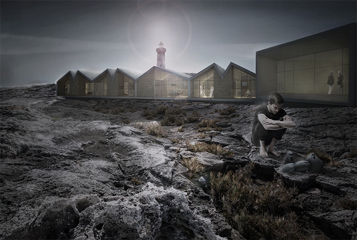 Archisearch - F. LIAKOS, I. MARCANTONATOU & A. VISVINIS WON AN HONORABLE MENTION FOR YOUNG ARCHITECTS LIGHTHOUSE SEA HOTEL