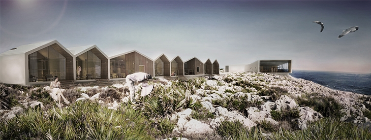Archisearch F. LIAKOS, I. MARCANTONATOU & A. VISVINIS WON AN HONORABLE MENTION FOR YOUNG ARCHITECTS LIGHTHOUSE SEA HOTEL