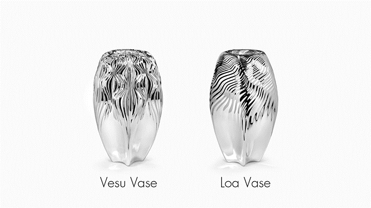 Archisearch - LOA & VESU VASES BY ZAHA HADID FOR WIENER SILVER MANUFACTUR