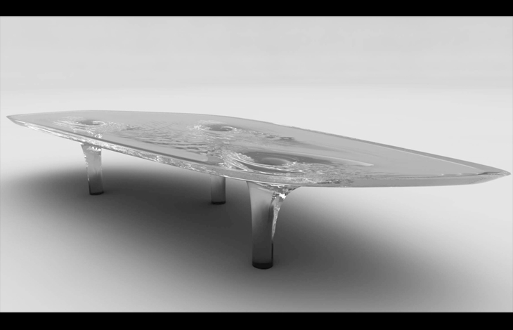 Archisearch ZAHA HADID LIQUID GLACIAL TABLE AT THE DAVID GILL GALLERIES