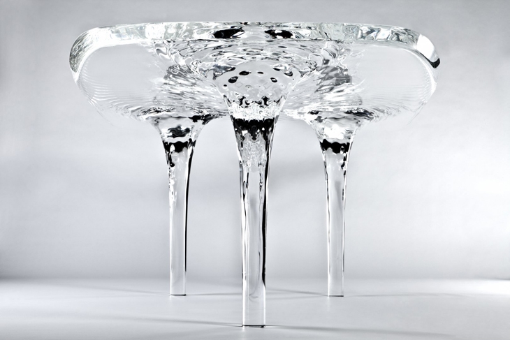 Archisearch ZAHA HADID LIQUID GLACIAL TABLE AT THE DAVID GILL GALLERIES