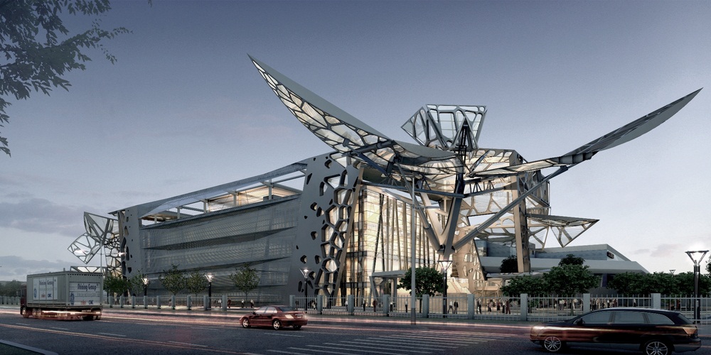 Archisearch - TRANSFORMER LIKE ZOOMLION HEADQUARTERS EXHIBITION CENTER |  amphibianArc