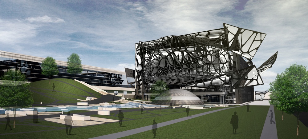 Archisearch TRANSFORMER LIKE ZOOMLION HEADQUARTERS EXHIBITION CENTER |  amphibianArc