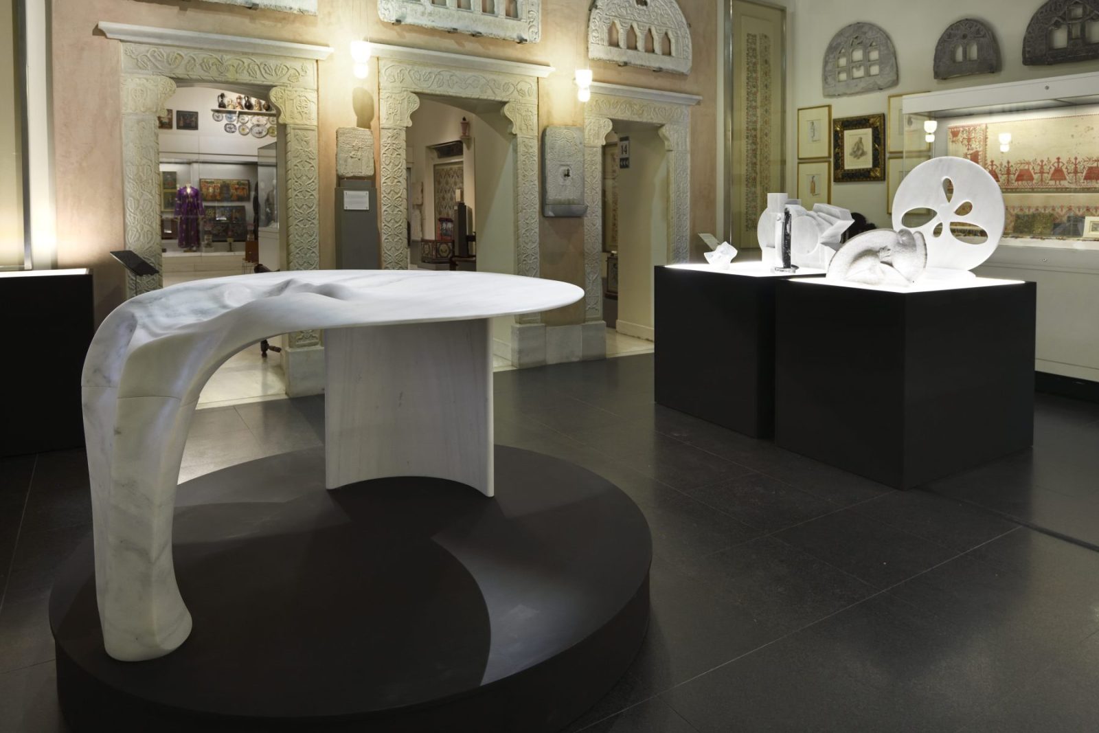 Archisearch on•entropy_ Elysian_ sculptural table at Benaki Museum
