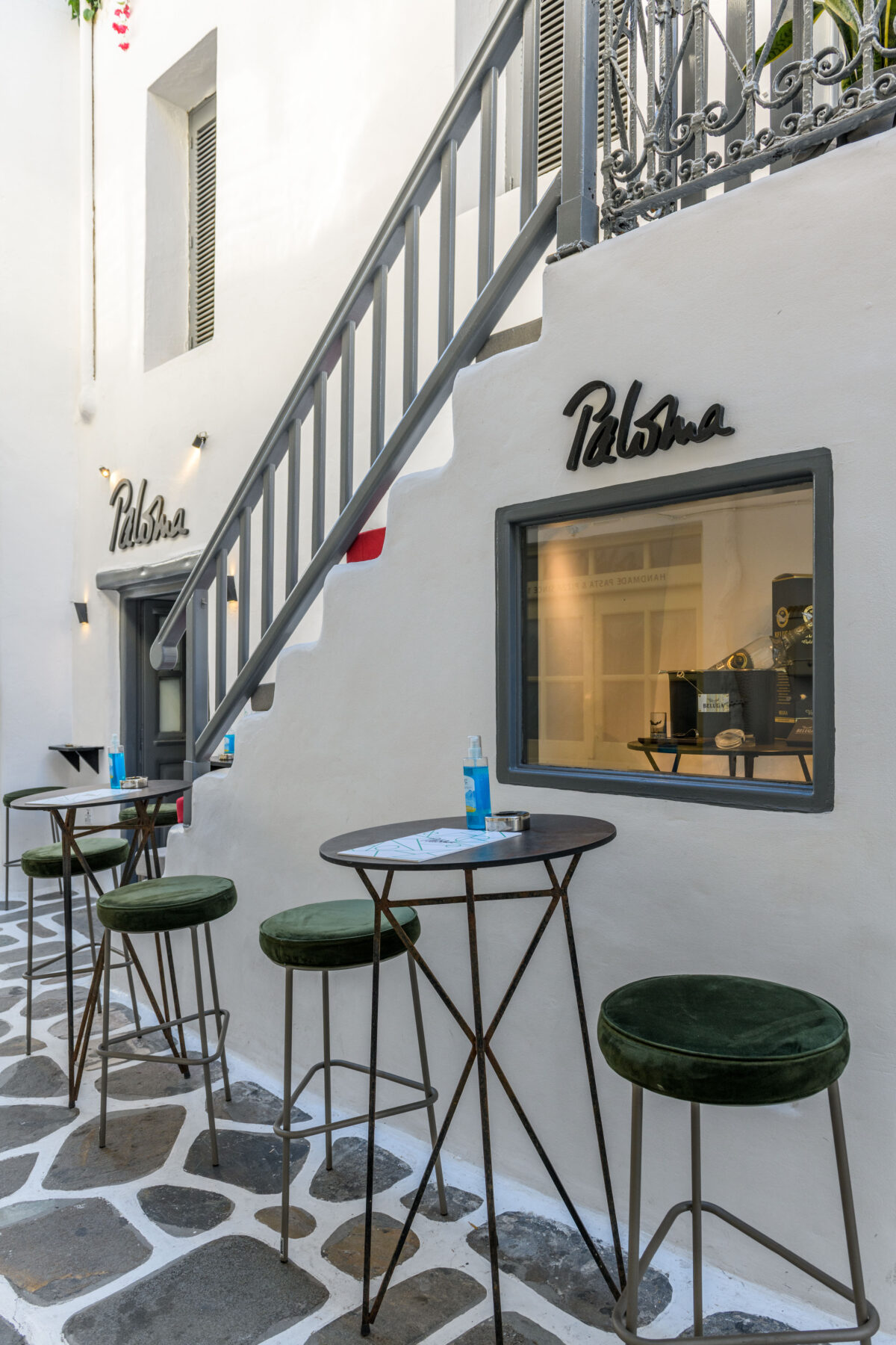 Archisearch ADD Architecture studio designed Paloma bar in Mykonos island.