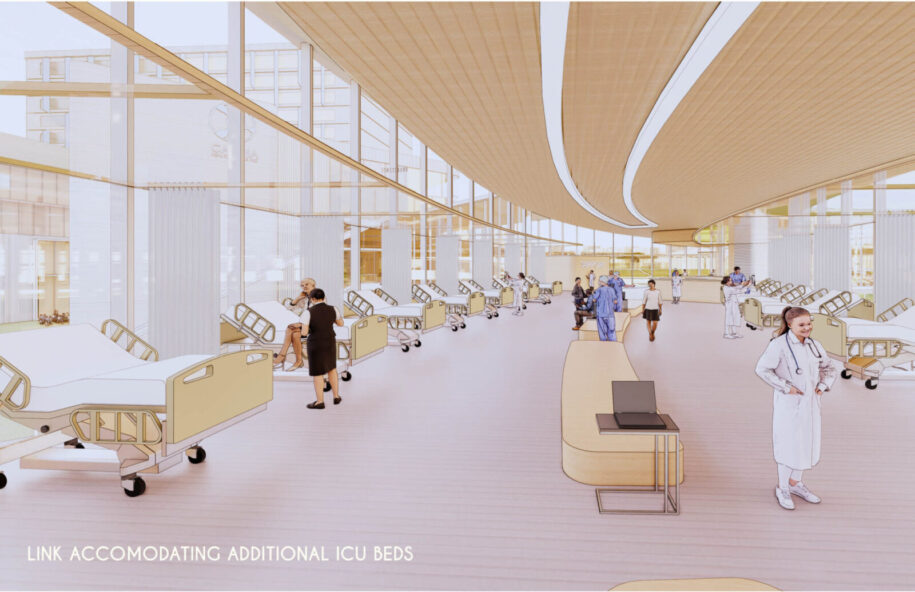 Archisearch Emergency Design: Resilient Community Hospital and its adjacent public infrastructure  |  Pandemic Architecture Top100