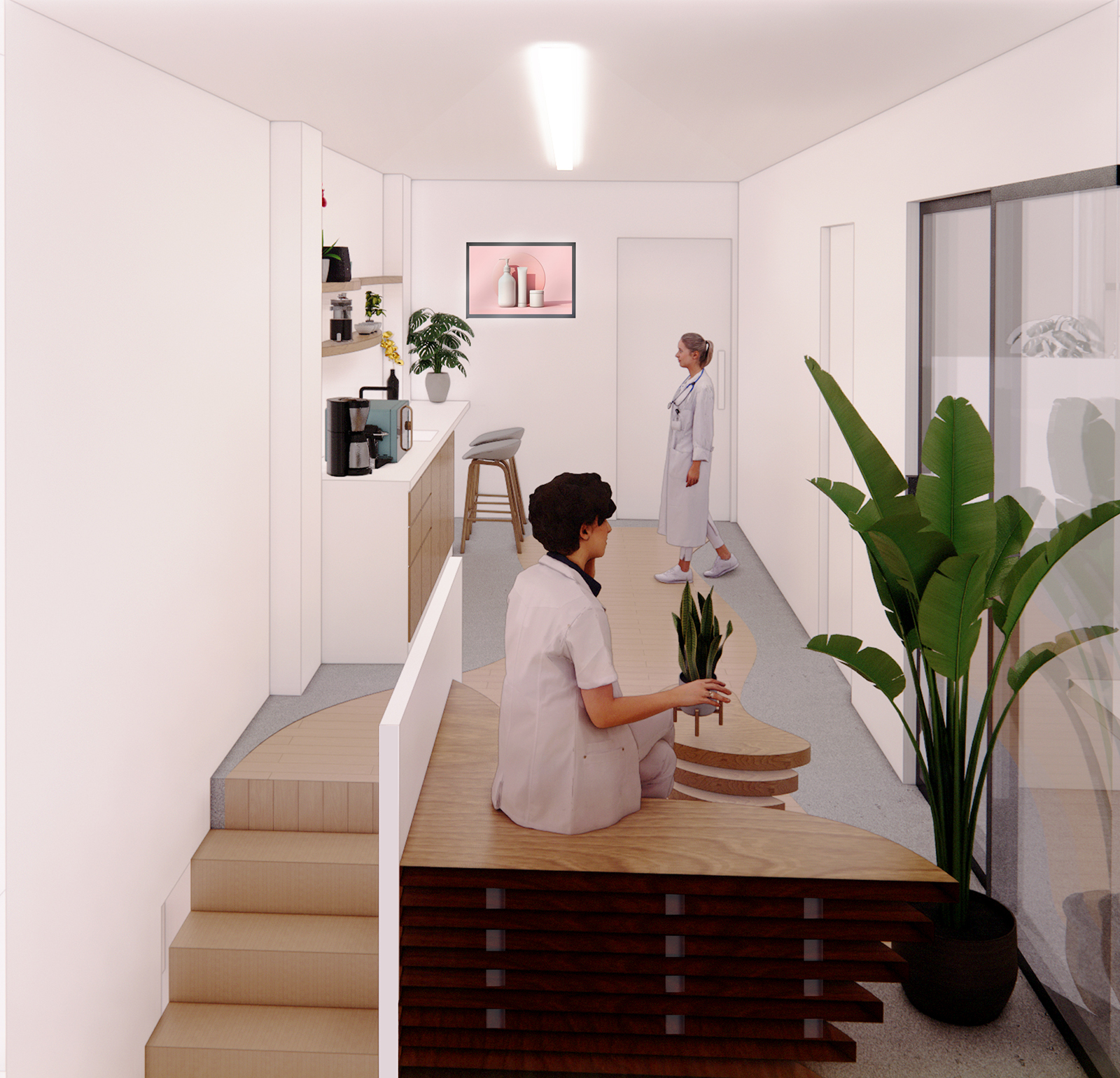 Archisearch Πρόταση συμμετοχής στο Φοιτητικό Αρχιτεκτονικό Διαγωνισμό Ιδεών «Φαρμακείο 2030», των Μαρκουλάκη Ολυμπία, Ντέκα Φωτεινή, Τούρλου Γεωργία