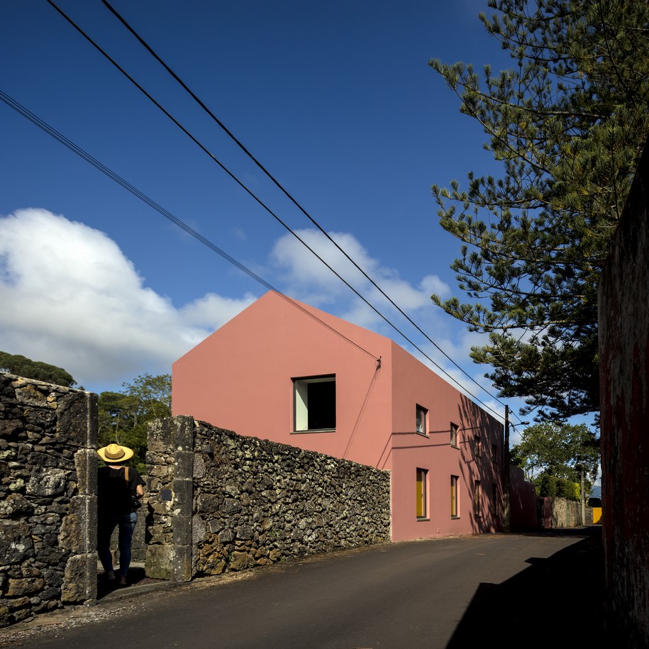 2017, Mezzo Atelier, Pink House, São Miguel,  Azores, renovation, stable, Portugal, pink, ochre