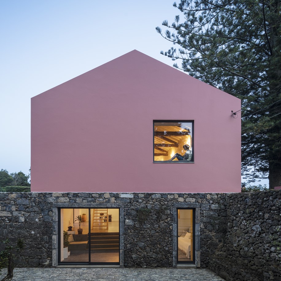 2017, Mezzo Atelier, Pink House, São Miguel,  Azores, renovation, stable, Portugal, pink, ochre