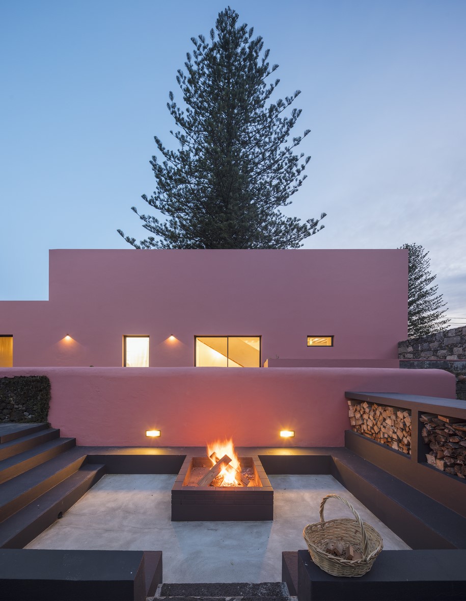 2017, Mezzo Atelier, Pink House, São Miguel,  Azores, renovation, stable, Portugal, pink, ochre