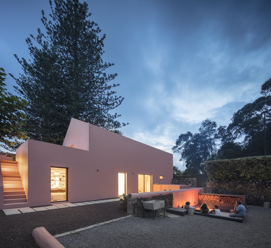 2017, Mezzo Atelier, Pink House, São Miguel,  Azores, renovation, stable, Portugal, pink, ochre