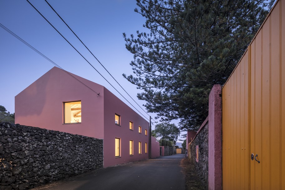 2017, Mezzo Atelier, Pink House, São Miguel,  Azores, renovation, stable, Portugal, pink, ochre