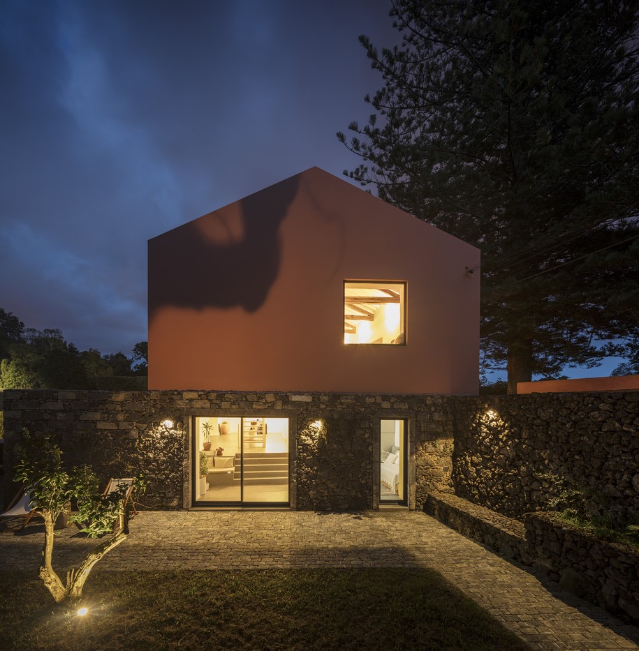 2017, Mezzo Atelier, Pink House, São Miguel,  Azores, renovation, stable, Portugal, pink, ochre