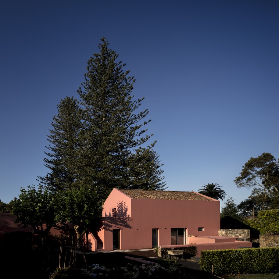 2017, Mezzo Atelier, Pink House, São Miguel,  Azores, renovation, stable, Portugal, pink, ochre