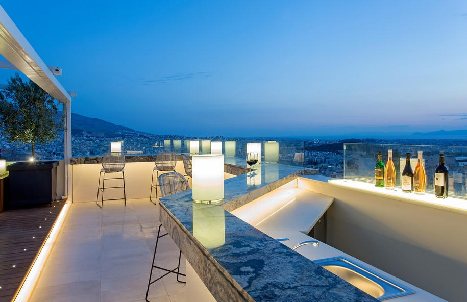 Renew Architects, apartment, Athens, Lycabettus, view, city, urban, roof garden, greek architecture, polykatoikia, Panagiotis Voumvakis