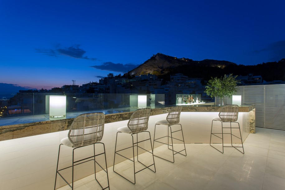 Renew Architects, apartment, Athens, Lycabettus, view, city, urban, roof garden, greek architecture, polykatoikia, Panagiotis Voumvakis