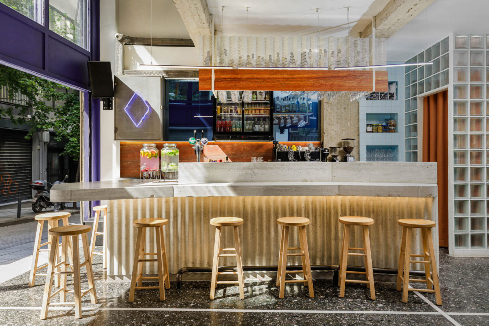 Archisearch Studio Aither designed Romantzo bar in Thessaloniki