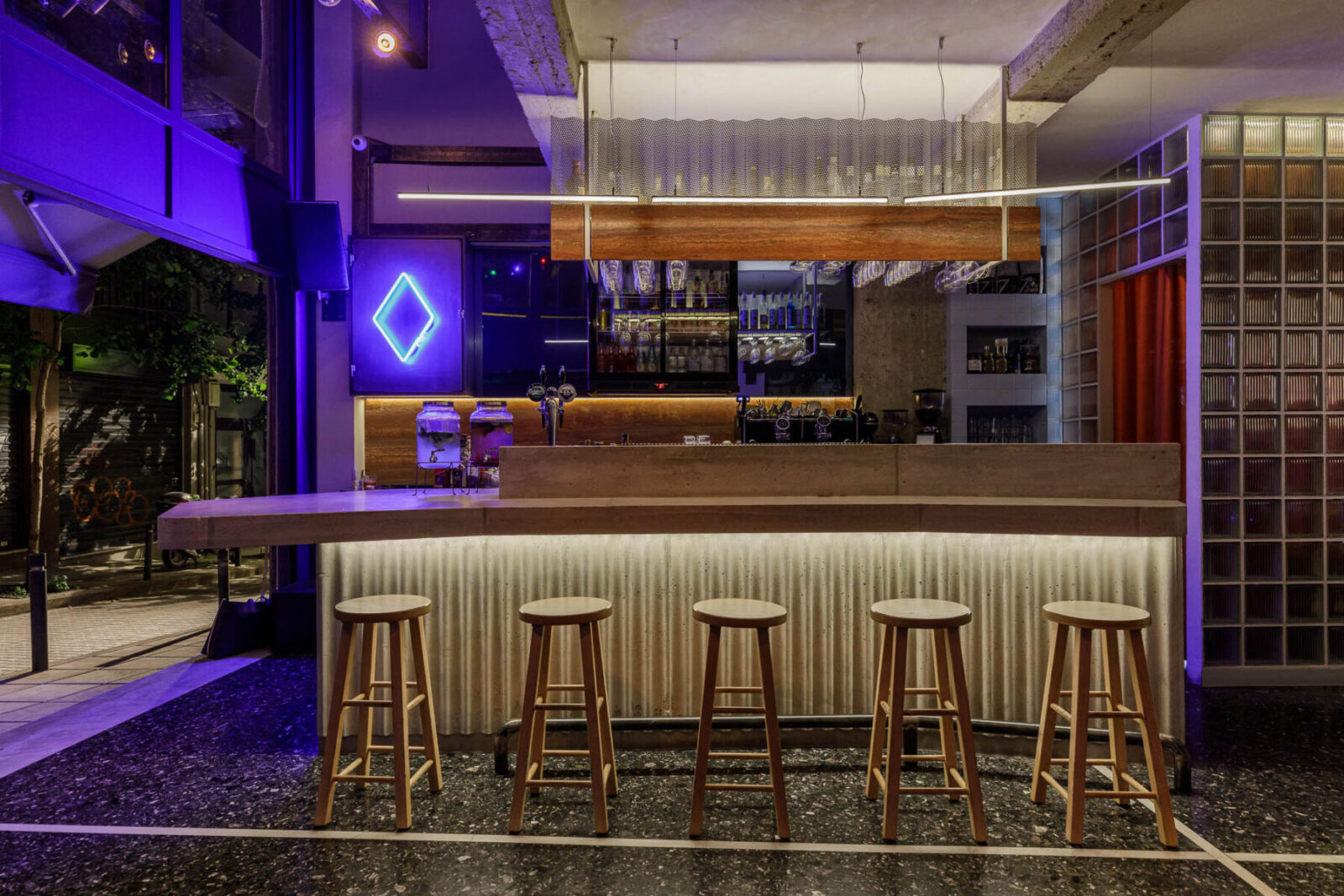 Archisearch Studio Aither designed Romantzo bar in Thessaloniki