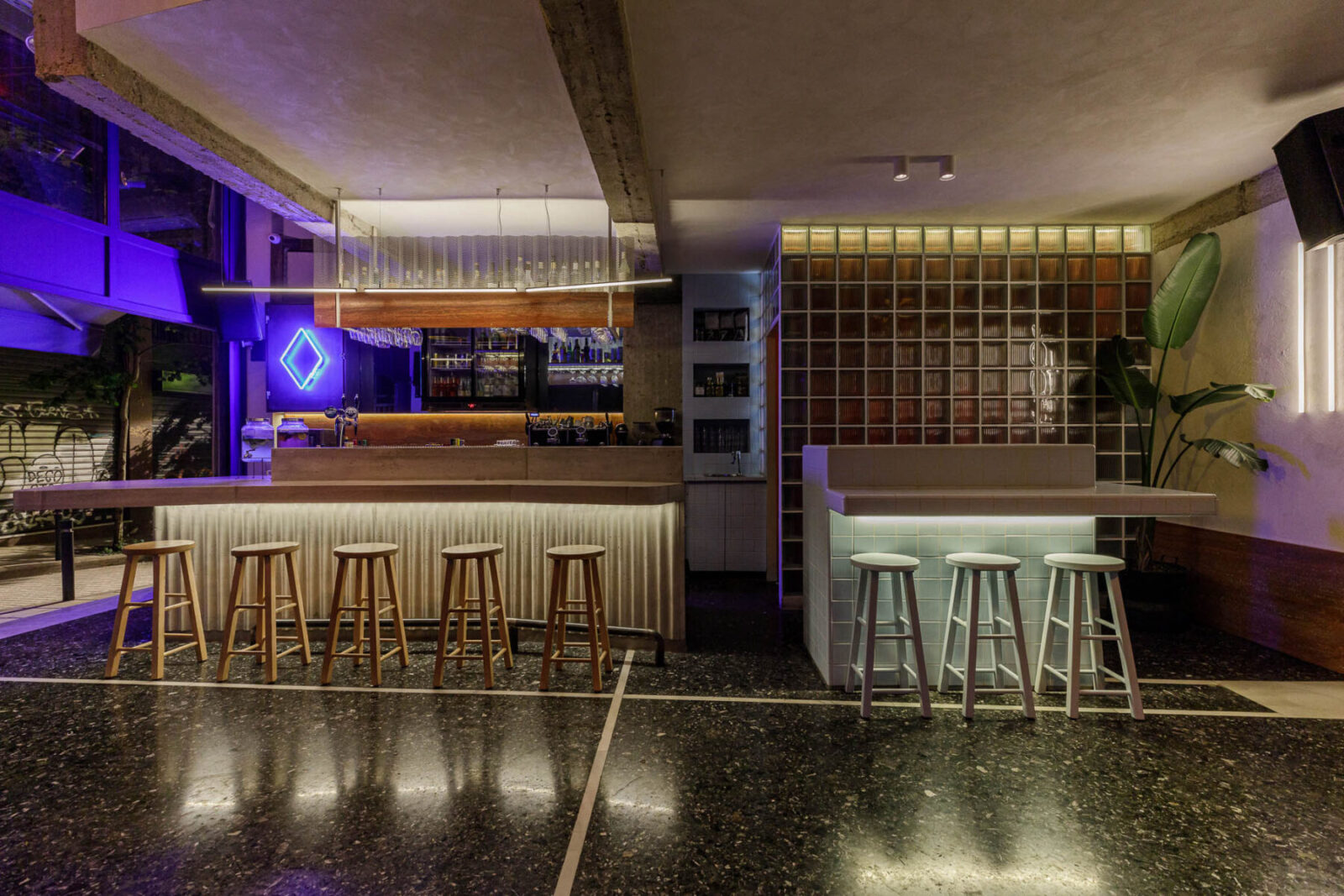 Archisearch Studio Aither designed Romantzo bar in Thessaloniki