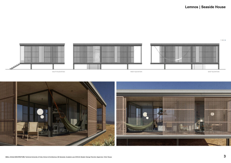 Archisearch Lemnos _ Seaside House | Student work by George Tsiorolis