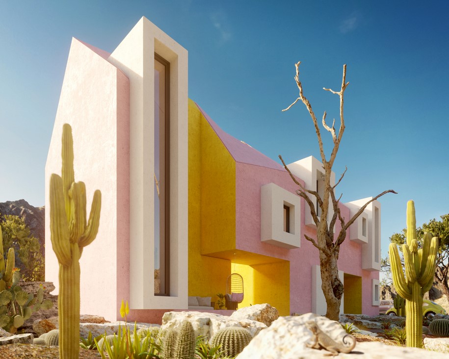 Sonora House, family house, moscow, 2019, bright colour, minimal, pastel, Davit Jilavyan, Mary Jilavyan