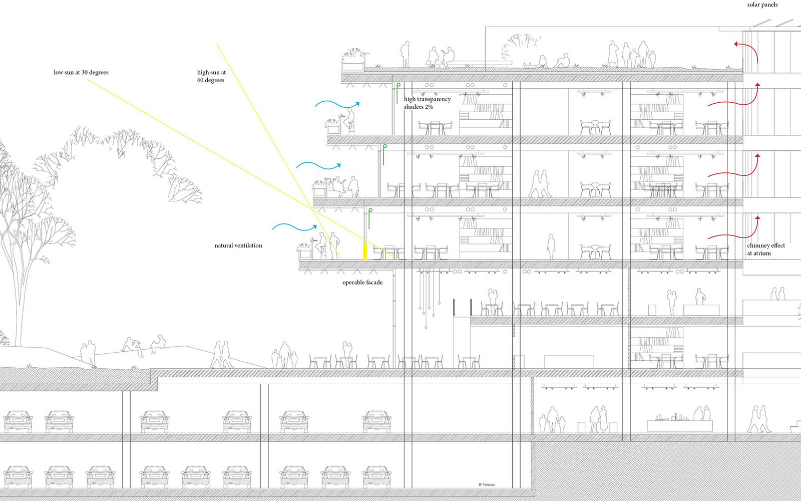 Archisearch SQ1 Squareone studio designed a sustainable office building in Marousi, Athens.