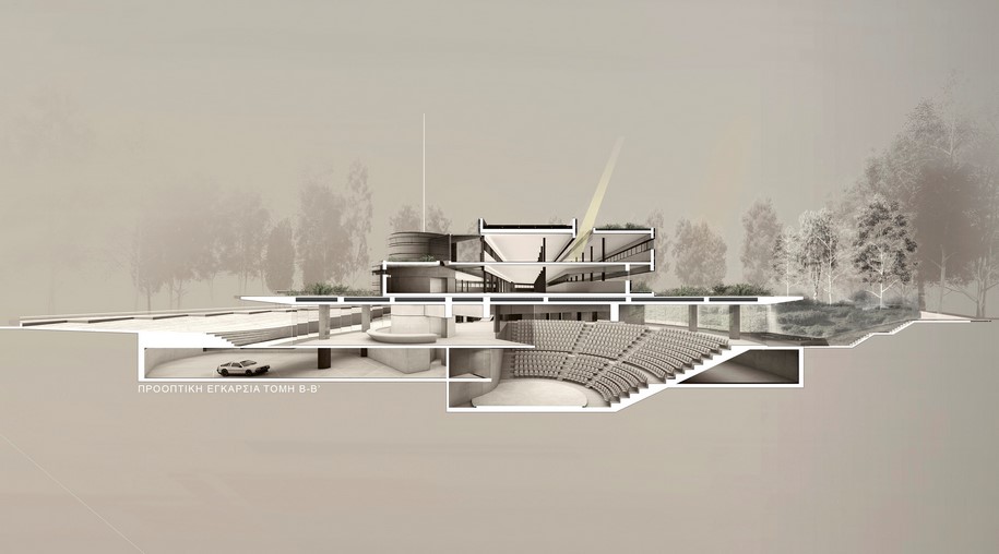 Archisearch TENSE ARCHITECTURE NETWORK' s proposal for the new administration building acts as an urban condenser in the city of Elefsis