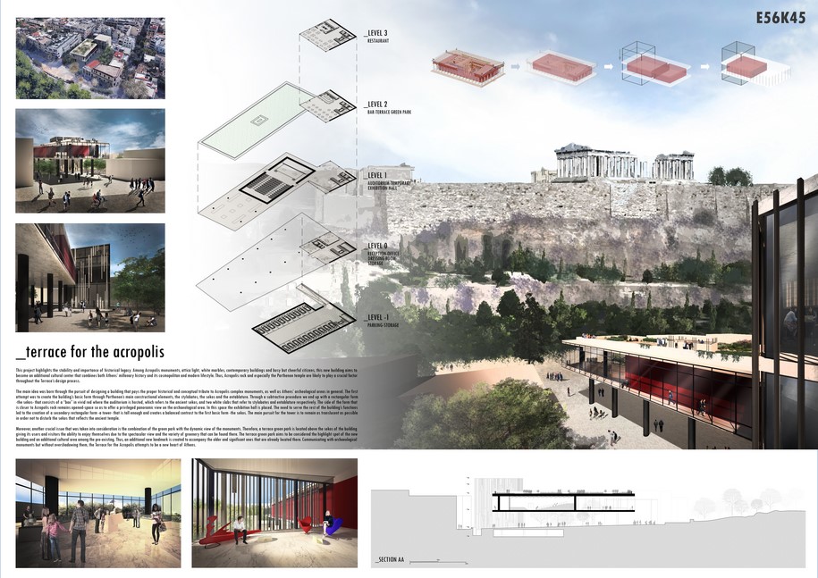 Athens, #ATHENS CALL COMPETION, competition, TERRACE FOR THE ACROPOLIS, Kyriakos Giannakidis, Elvira Kamberi, mention