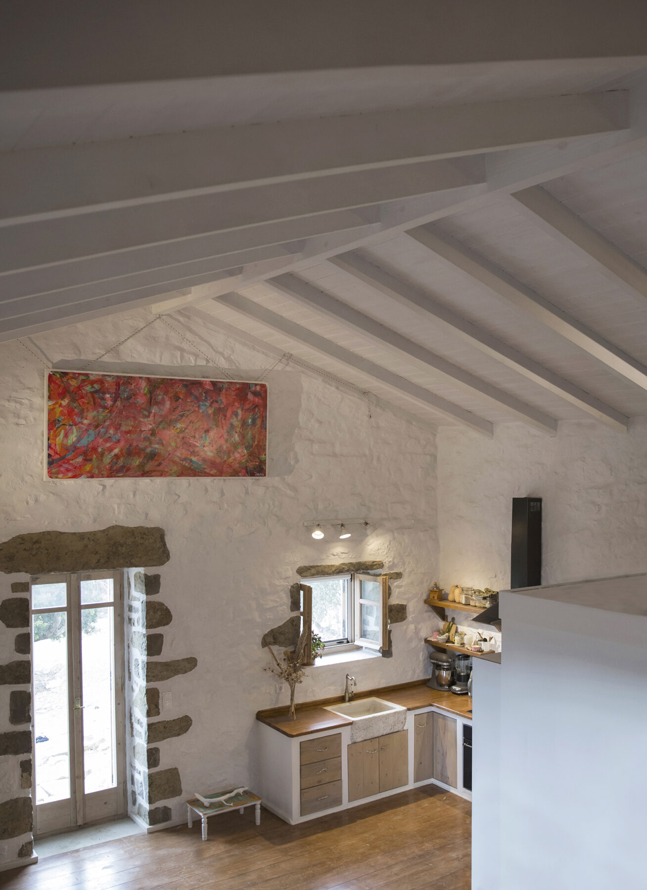 Archisearch Chrysanthé Kastani designs Two Stone Cottages in Messinia.