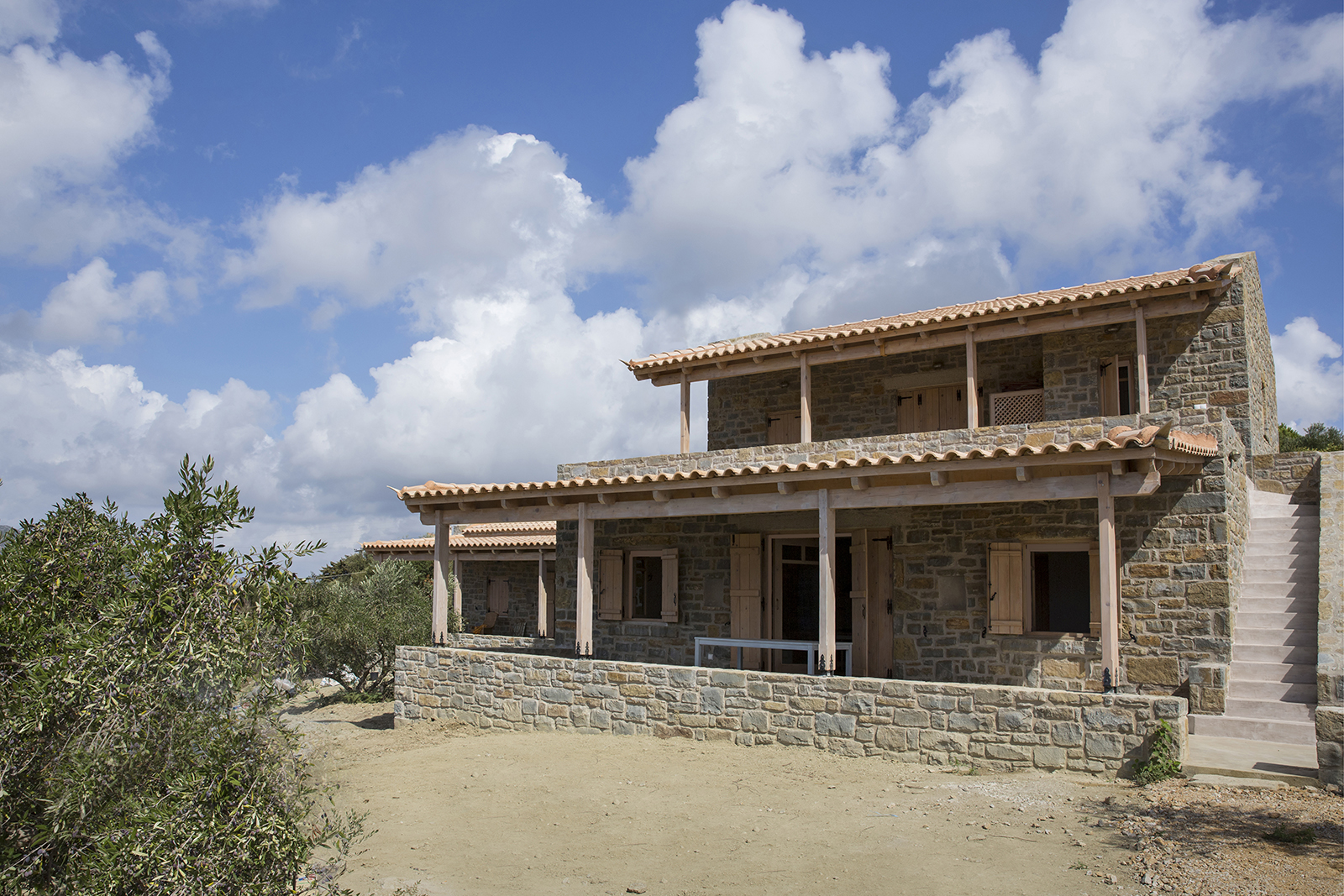 Archisearch Chrysanthé Kastani designs Two Stone Cottages in Messinia.