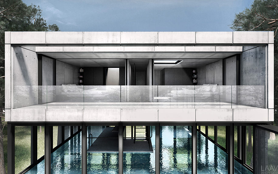 Clessidra, villa, LAAV, architects, vessel, life, cubic, pool, house