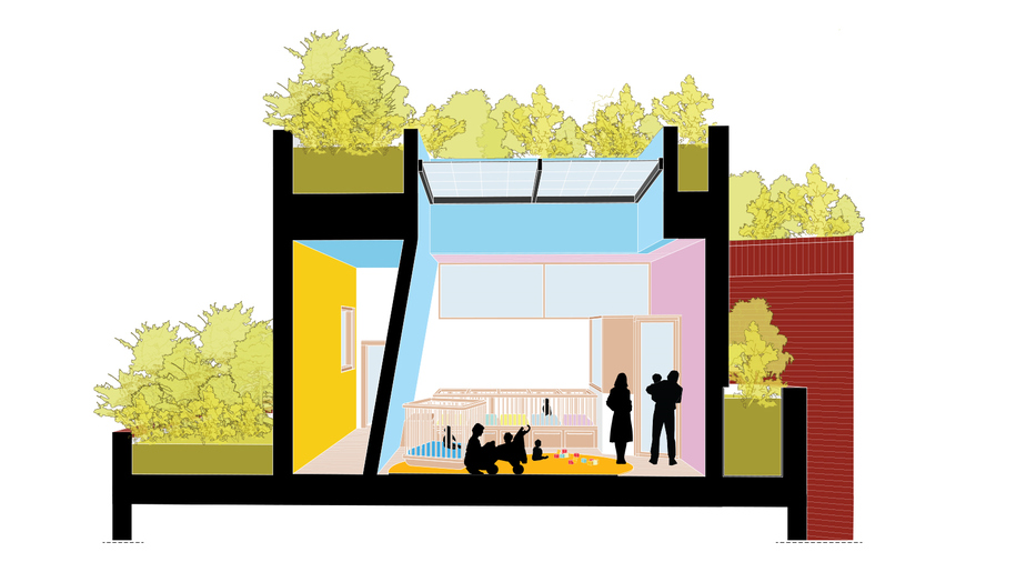 Archisearch Landscape as medium for coexistence: Competition entry for a nursery, elderly care centre and neighbourhood park in Chania, Crete | by Oikonomakis Siampakoulis architects