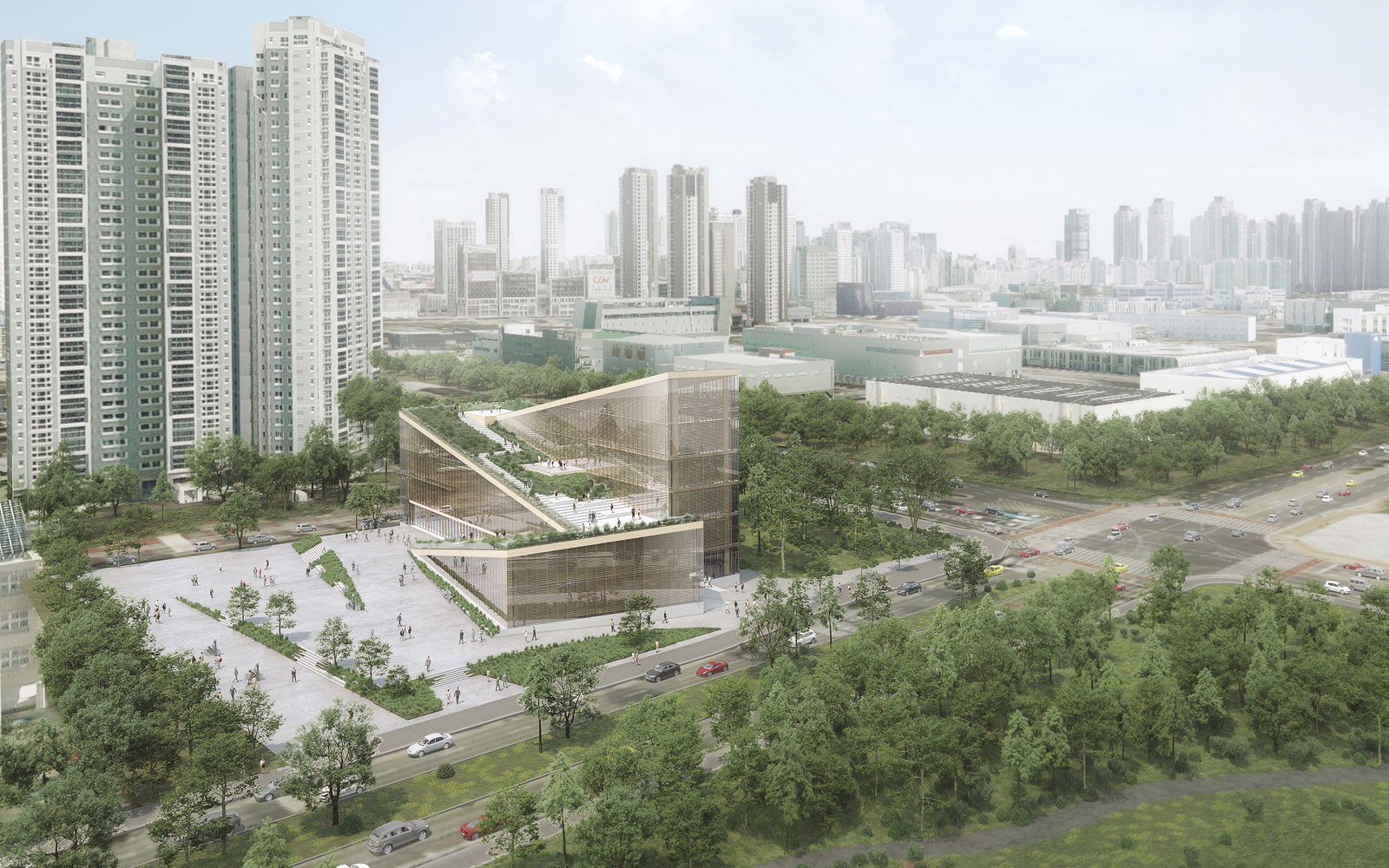Archisearch Mountain of Knowledge_Songdo International Library | by SQUAREONE architecture office