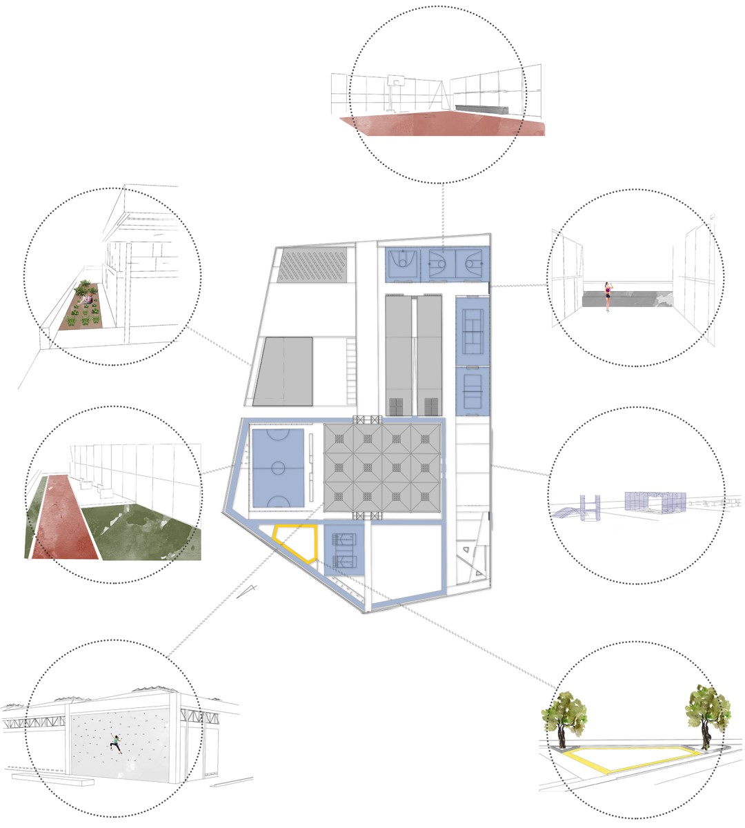 Archisearch Former Farmers’ Market Facilities in Neapoli: Creation of a Sports Center in the Municipality of Volos|Diploma thesis by Georgia Ntoutsi