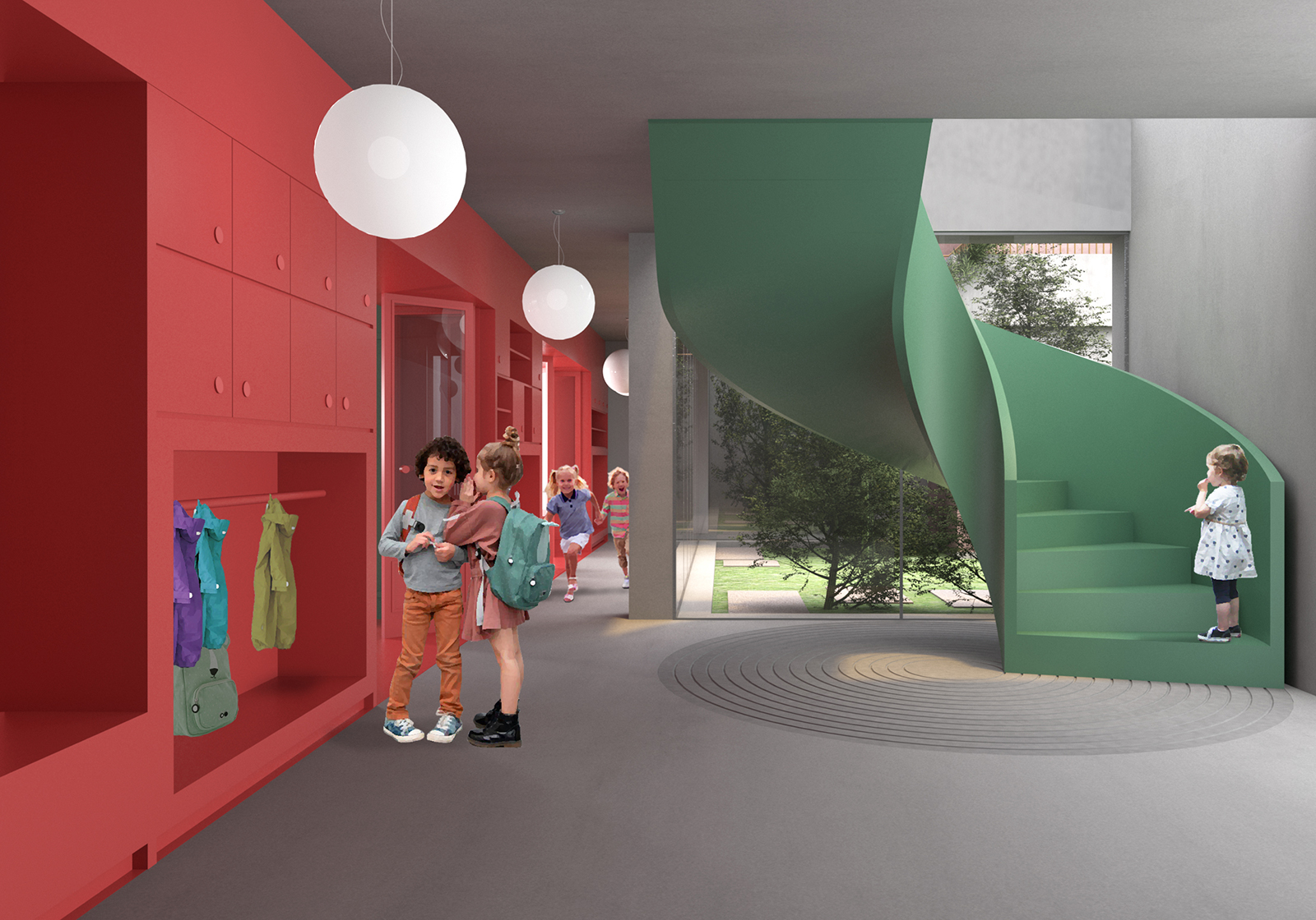 Archisearch Architectural competition entry about a kindergarten building in Attica, at area of Holargos – Papagou by MF Design team