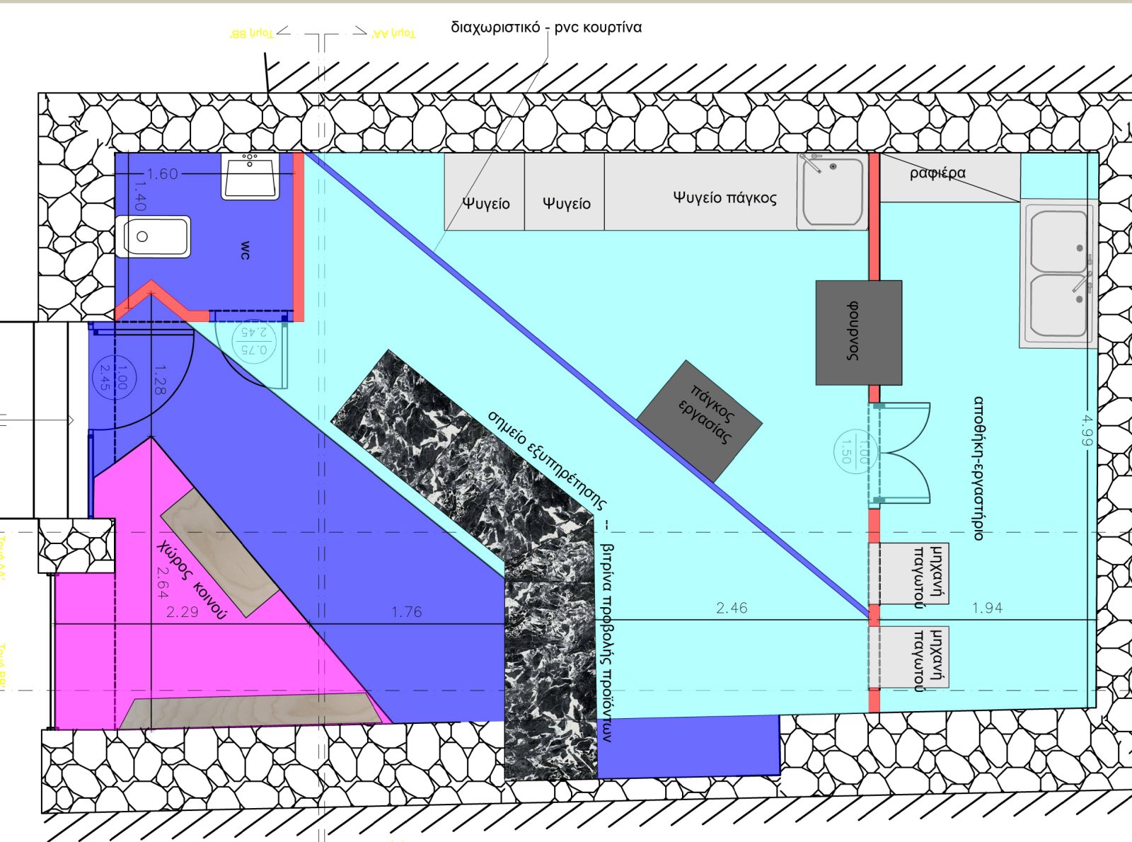 Archisearch Puzzle Interior Design designs Oh La La as a funky disruption in the historic urban fabric of Chania