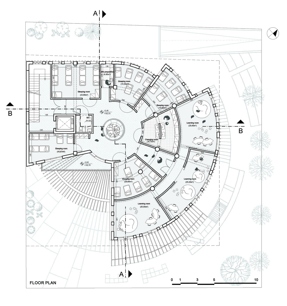 Archisearch New nursery school building of Papagos Holargos Municipality | Architectural design competition entry by architect Efi Karyoti in collaboration with: Chrysa Chatziralli, Eleni Samara, Eleni Michalakeli