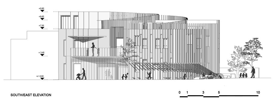 Archisearch New nursery school building of Papagos Holargos Municipality | Architectural design competition entry by architect Efi Karyoti in collaboration with: Chrysa Chatziralli, Eleni Samara, Eleni Michalakeli