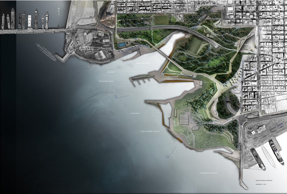 Archisearch 5th prize at the Architectural Ideas Competition for the Former Port-Industrial Area Of Drapetsona, Athens