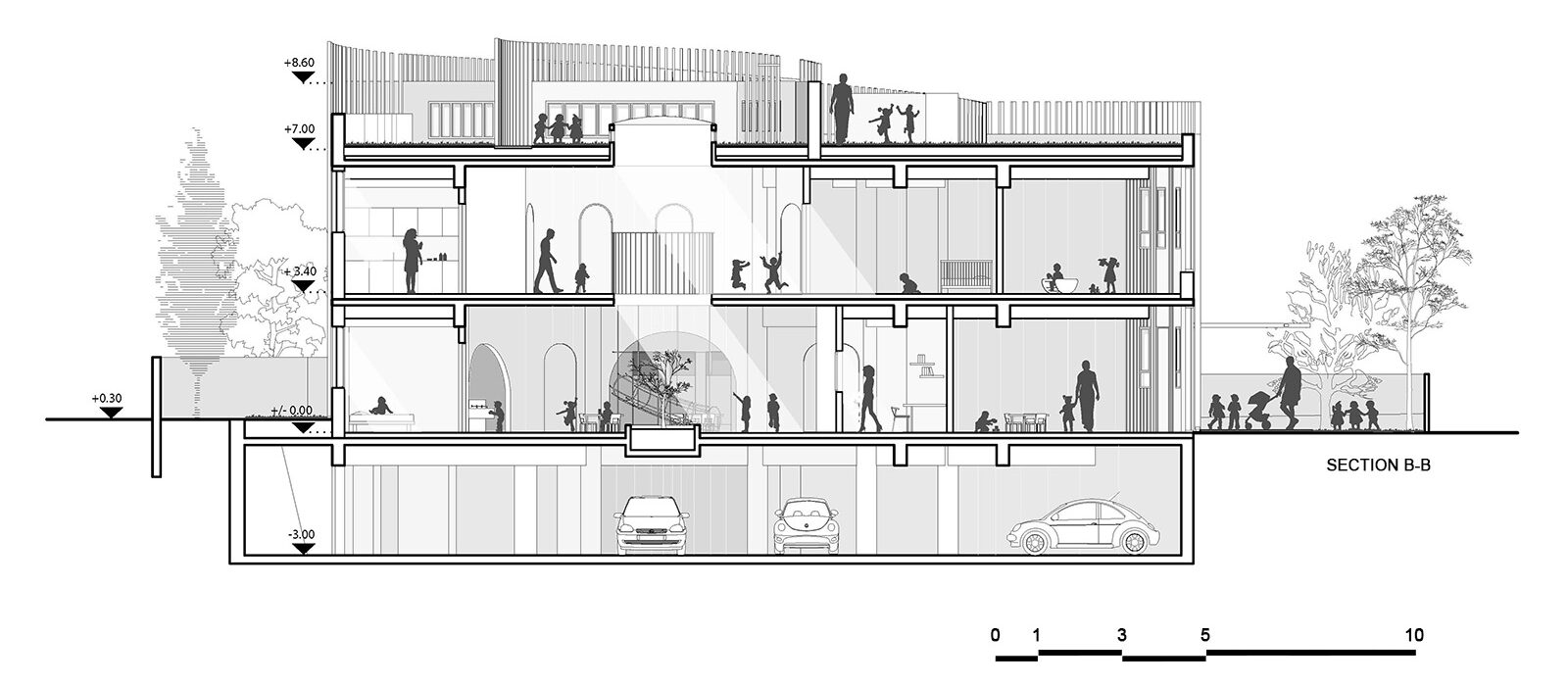 Archisearch New nursery school building of Papagos Holargos Municipality | Architectural design competition entry by architect Efi Karyoti in collaboration with: Chrysa Chatziralli, Eleni Samara, Eleni Michalakeli