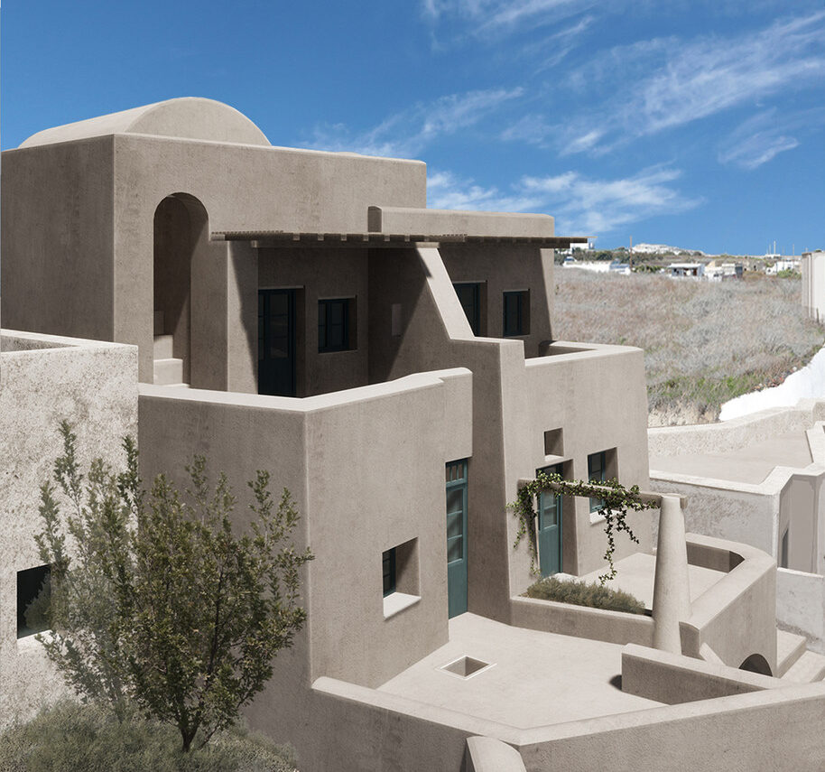 Archisearch Two semi-detached houses in Santorini | finalist in competition by V. Baskozos architects & Nikolas Baskozos