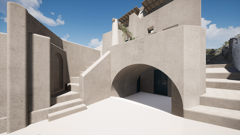 Archisearch Two semi-detached houses in Santorini | finalist in competition by V. Baskozos architects & Nikolas Baskozos